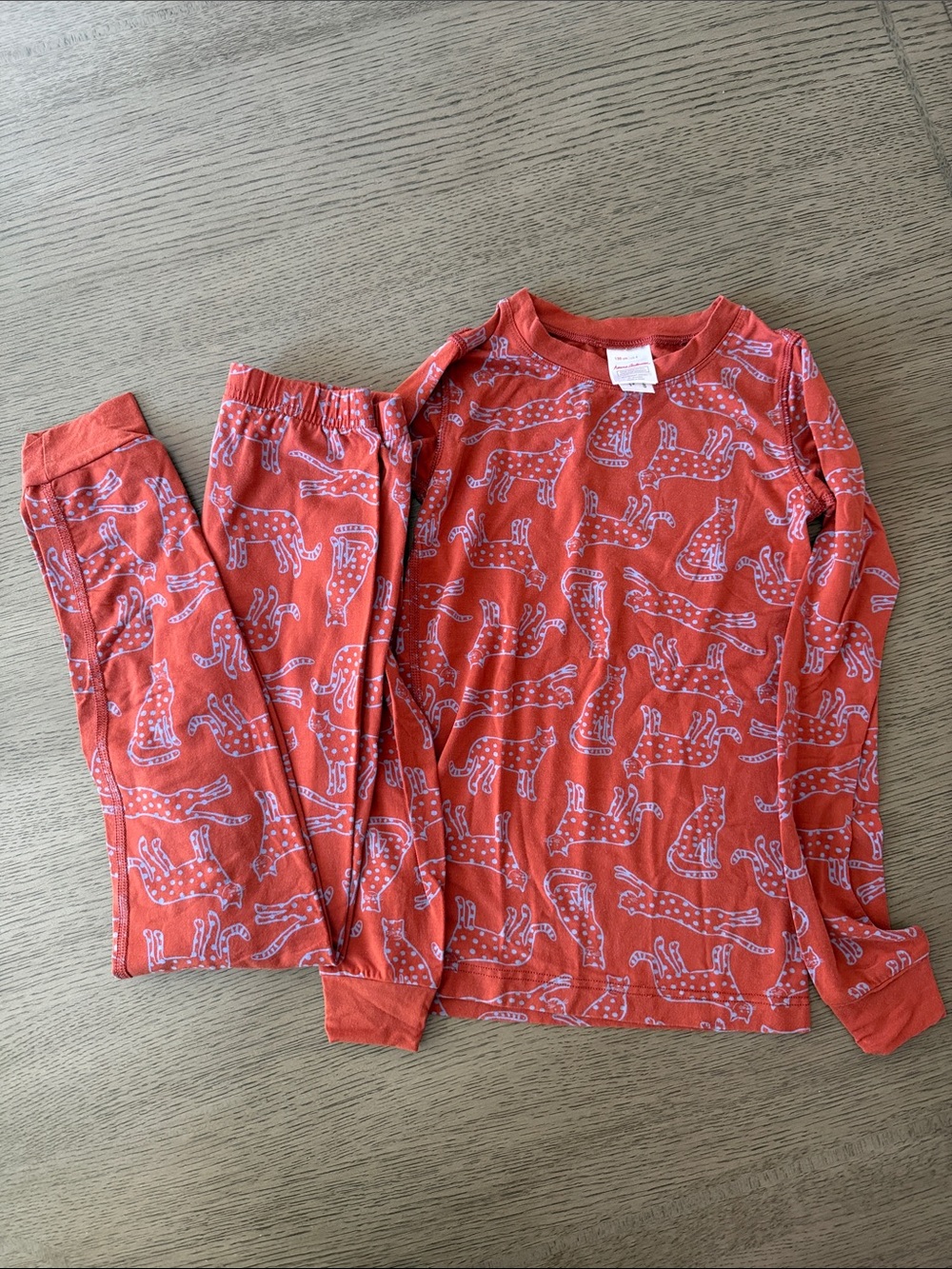 Hanna Andersson HannaSoft Kids Pajama Set Animal Print Size 8